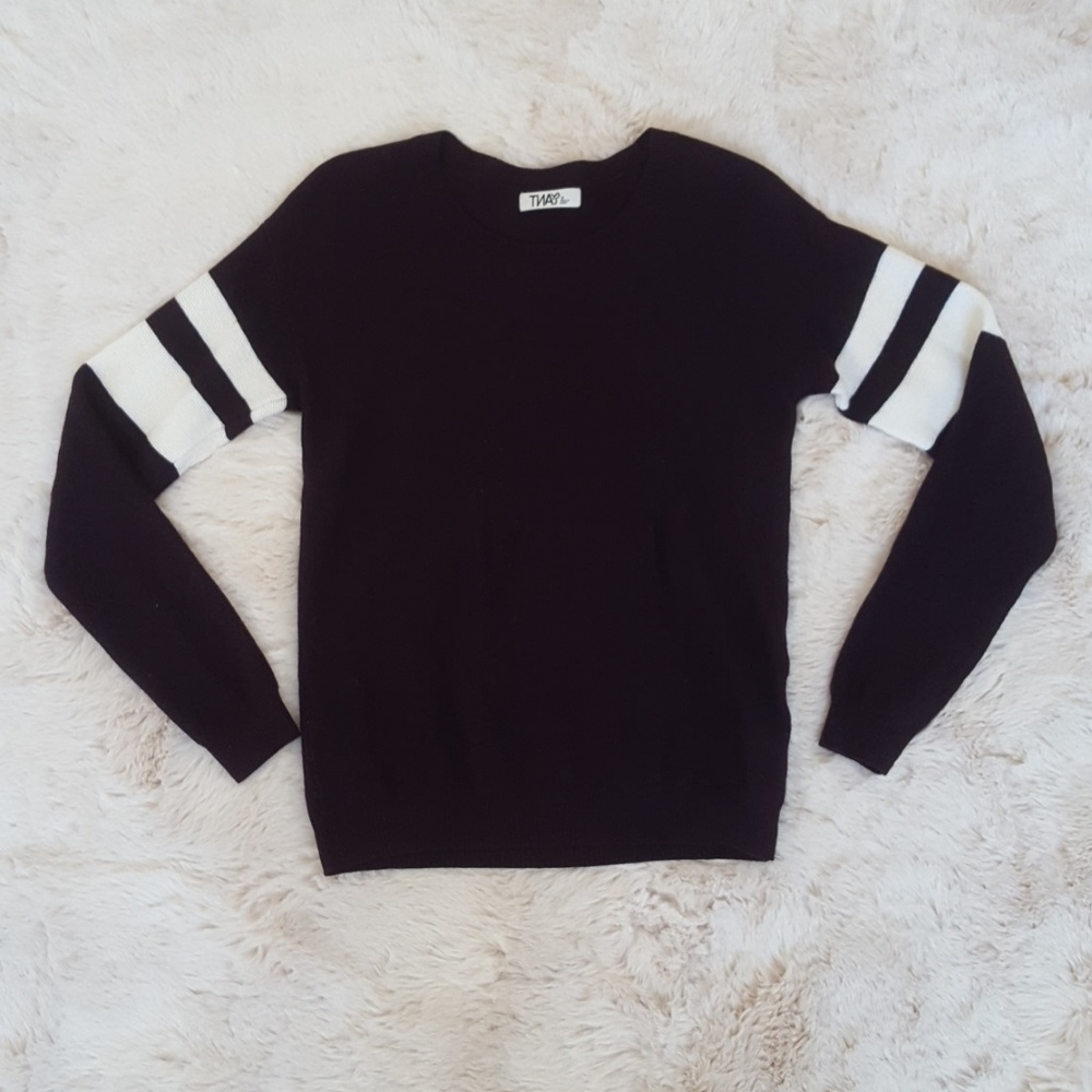 TNA Arm Stripe Merino Wool Sweater